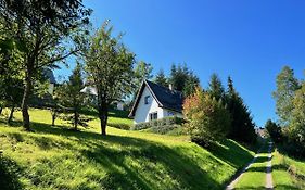 Urige Berghütte mit Kamin und Sauna im Erzgebirge nahe Schwarzwassertal